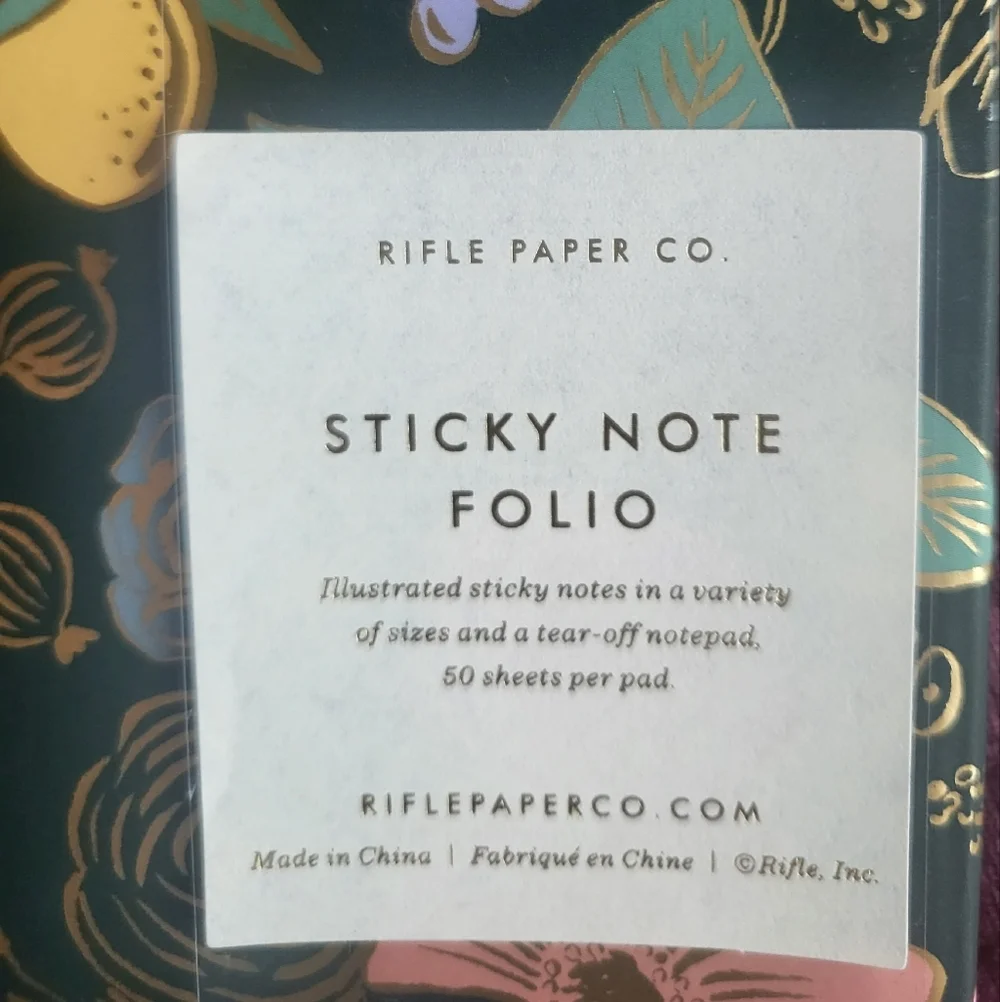 💥BUY 5 GET 3 FREE Rifle Paper Co. Colette Sticky Note Folio